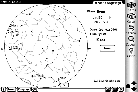 screenshot of StarChart for Newton 2x00